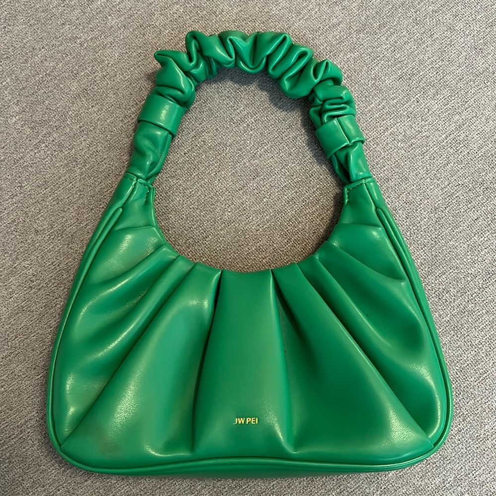 JW Pei Gabbi Ruched Hobo Handbag | Grass Green